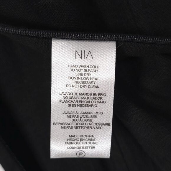 NWT NIA Women’s Corset Size L Domenico Black LINEN Blend Top Tie Sleeve NT-1156 - Picture 8 of 9
